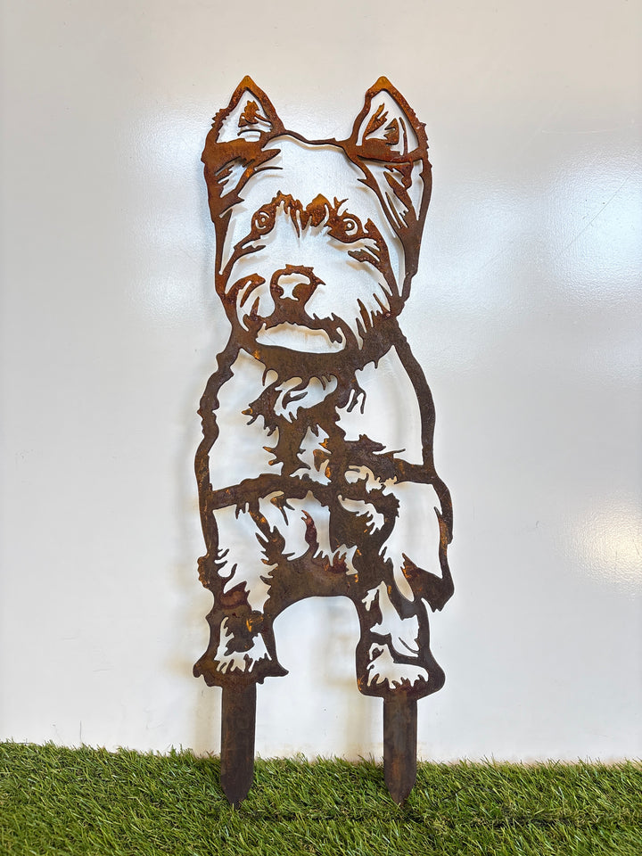 West Highland Terrier Metal Wall Art - Westie Dog Garden Art