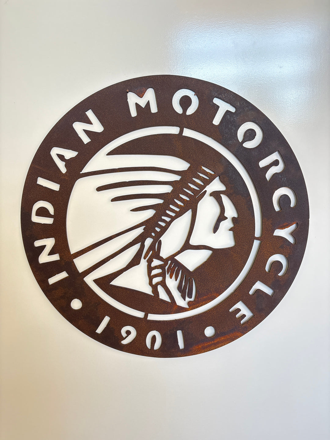 Indian Motorcycles Round Sign Metal Wall Art