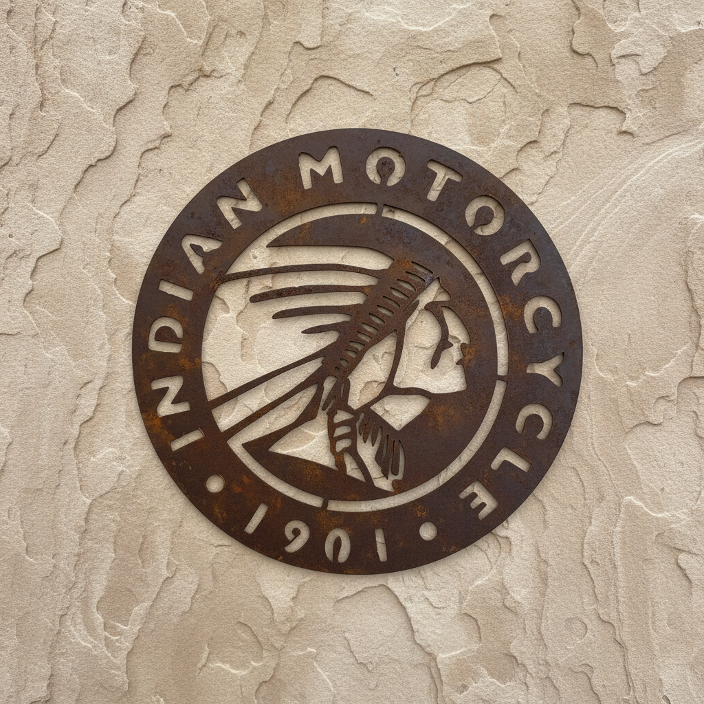 Indian Motorcycles Round Sign Metal Wall Art