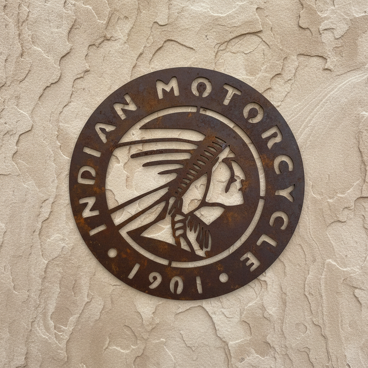 Indian Motorcycles Round Sign Metal Wall Art