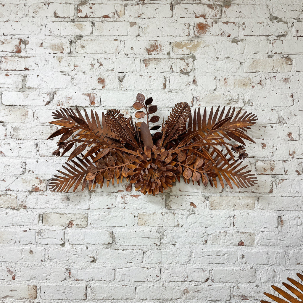 Australian Native Flower Garland – Metal Sculpture - Garden Art