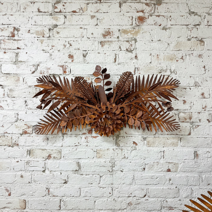 Australian Native Flower Garland – Metal Sculpture - Garden Art
