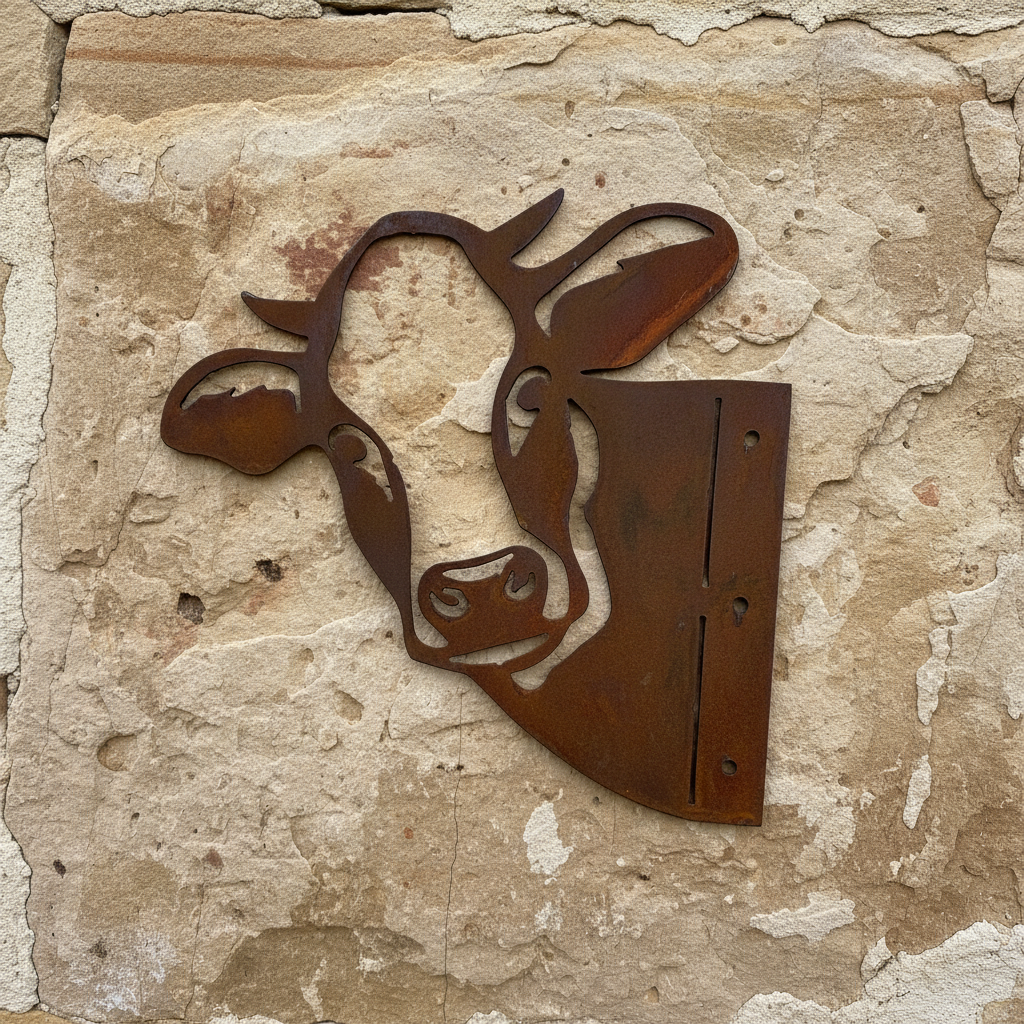 Peek a Boo Cow - Animal Metal Garden Art