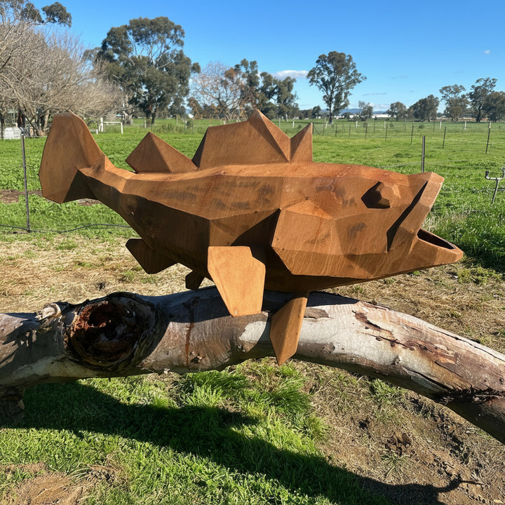 Low Poly Murray Cod – Australian Metal Fish Sculpture