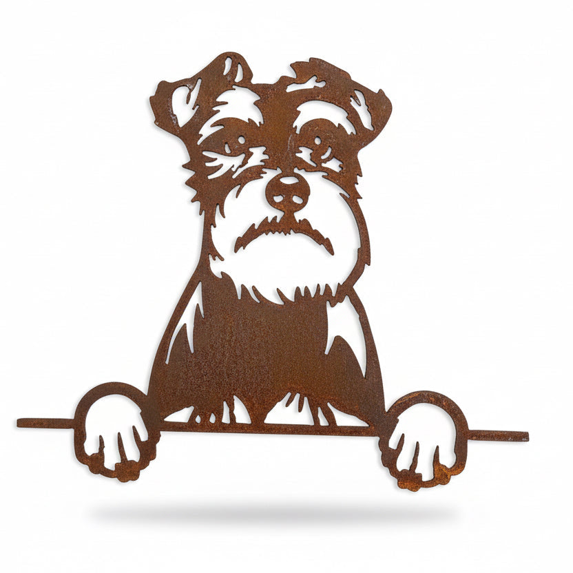 Schnauzer  - Dog Memorial Plaque - Metal Art