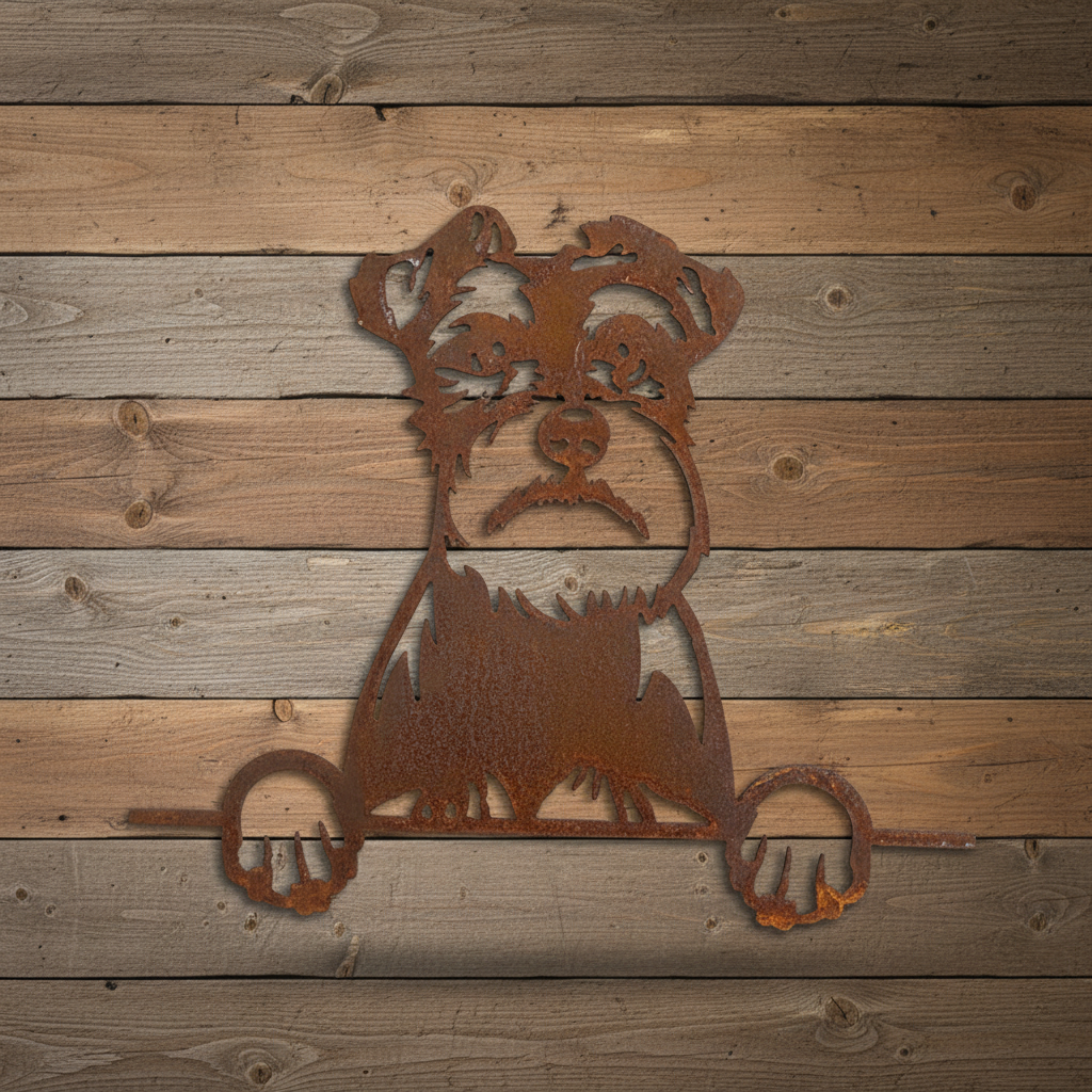 Schnauzer - Dog Memorial Plaque - Metal Art