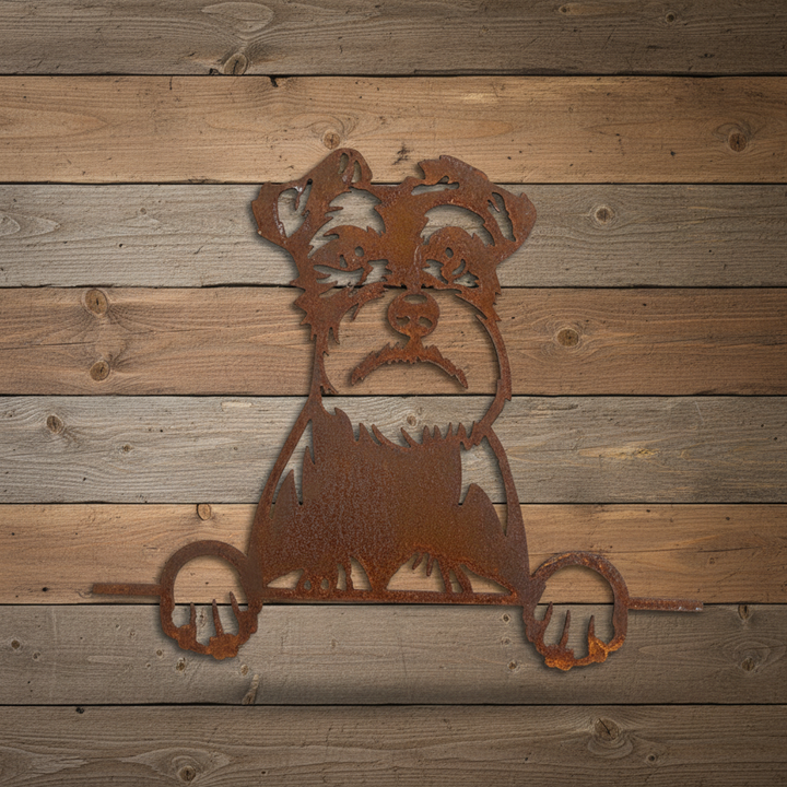 Schnauzer - Dog Memorial Plaque - Metal Art