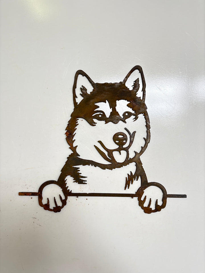 Siberian Husky - Dog Memorial Plaque - Metal Art