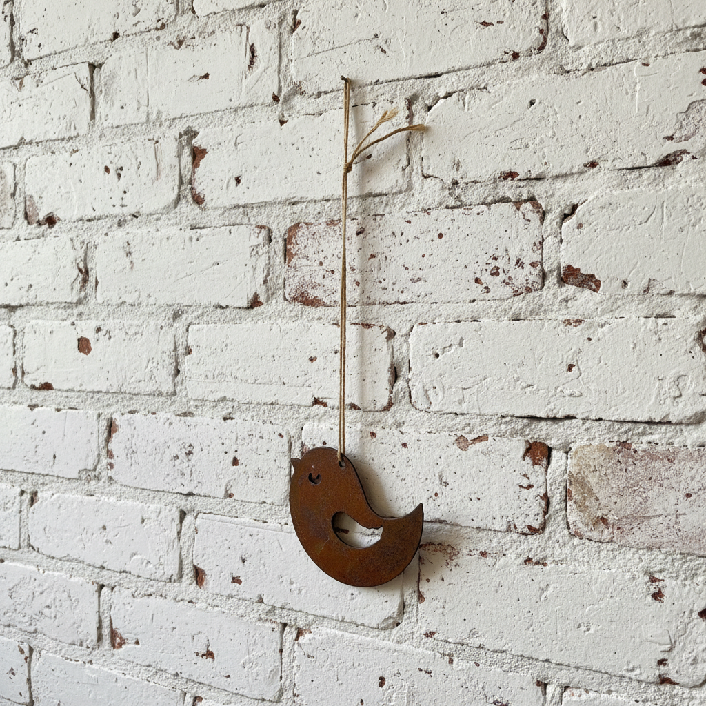 Hanging Metal Bird - Garden Art