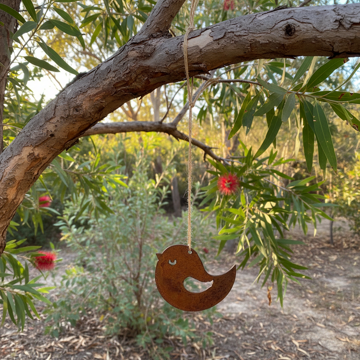 Hanging Metal Bird - Garden Art