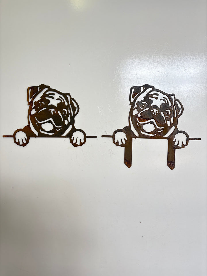Pug - Dog Memorial Plaque - Metal Art