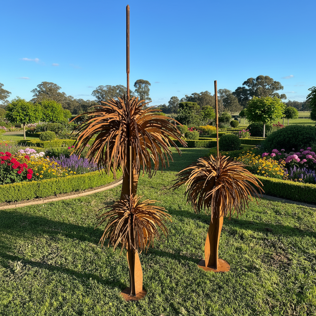 Metal Grass Tree Sculptures – Australian Garden Art