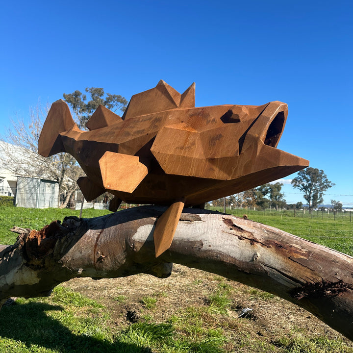 Low Poly Murray Cod – Australian Metal Fish Sculpture