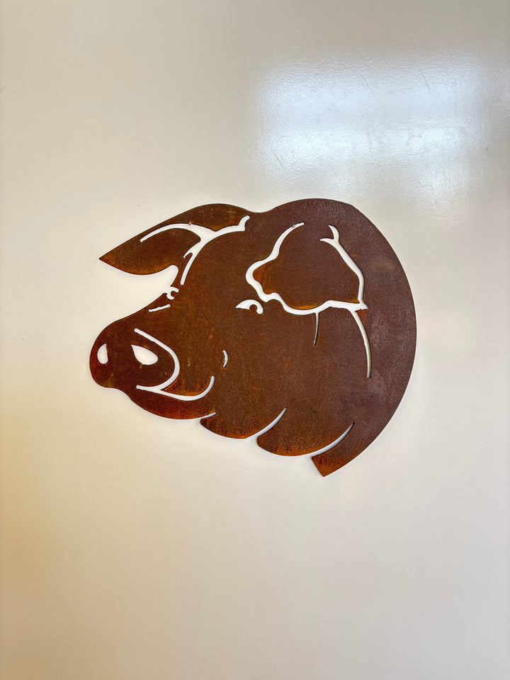 Pig Face Metal Wall Art