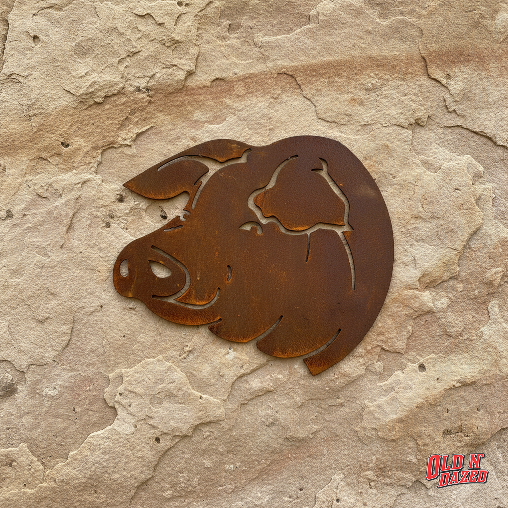 Pig Face Metal Wall Art