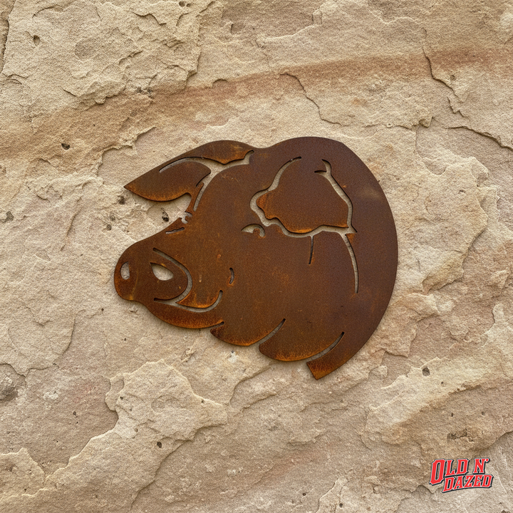 Pig Face Metal Wall Art