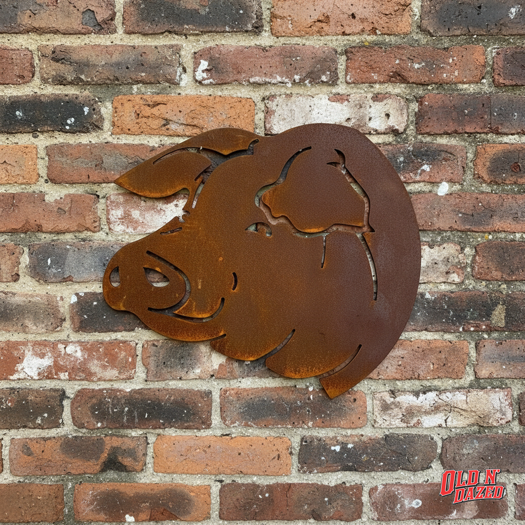 Pig Face Metal Wall Art