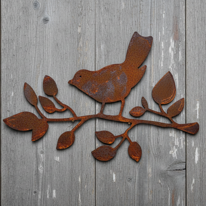 Bird on Branch Metal Wall Art nd117