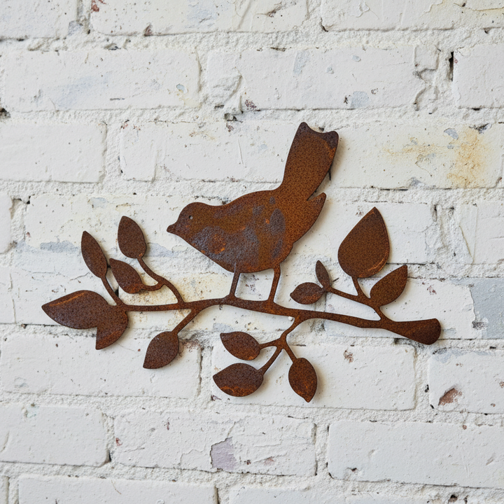 Bird on Branch Metal Wall Art nd117