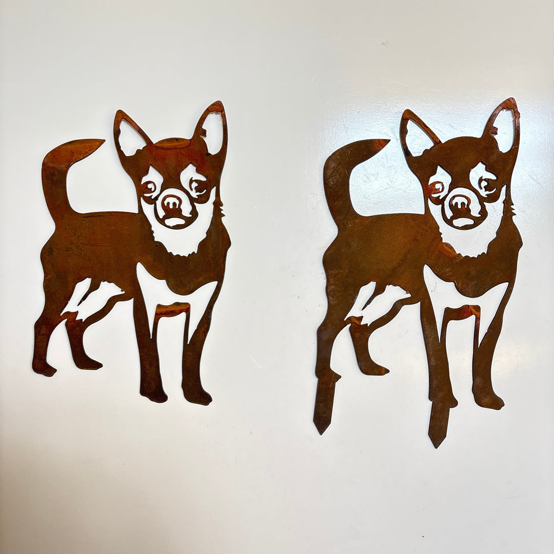 Chihuahua Dog Metal Wall Art - Garden Art