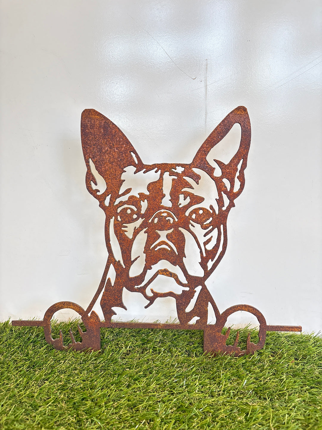 Boston Terrier - Dog Memorial Plaque - Metal Art