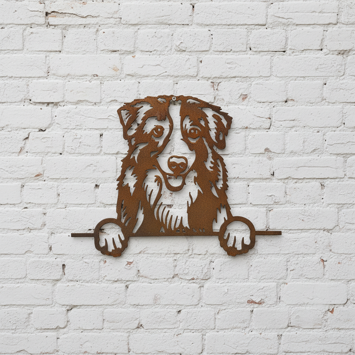 Australian Shepherd - Dog Memorial Plaque - Metal Art