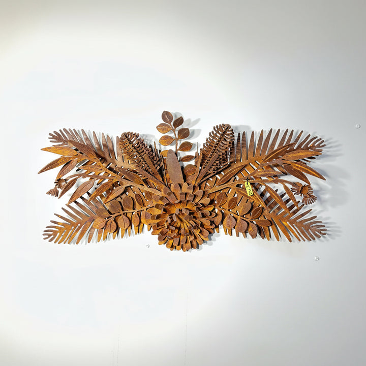 Australian Native Flower Garland – Metal Sculpture - Garden Art
