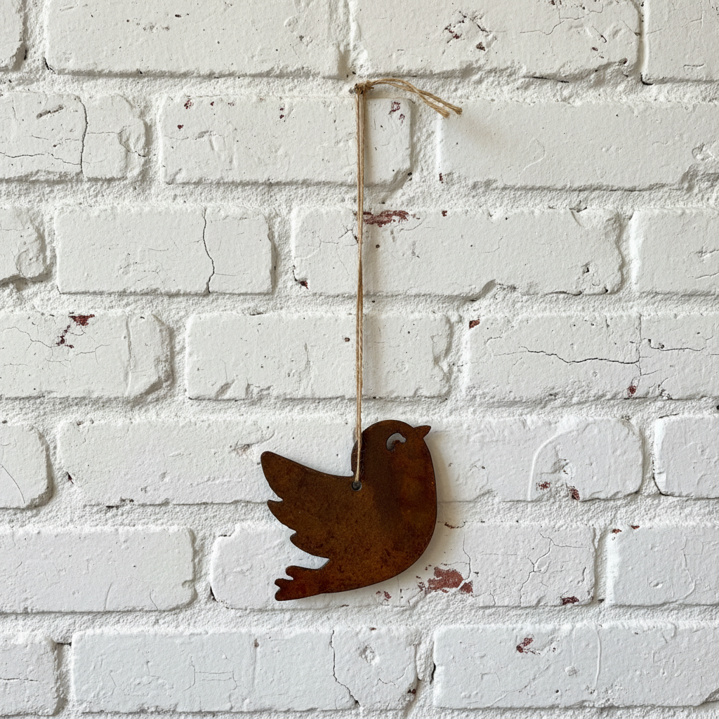 Hanging Metal Bird - Flying Garden Art