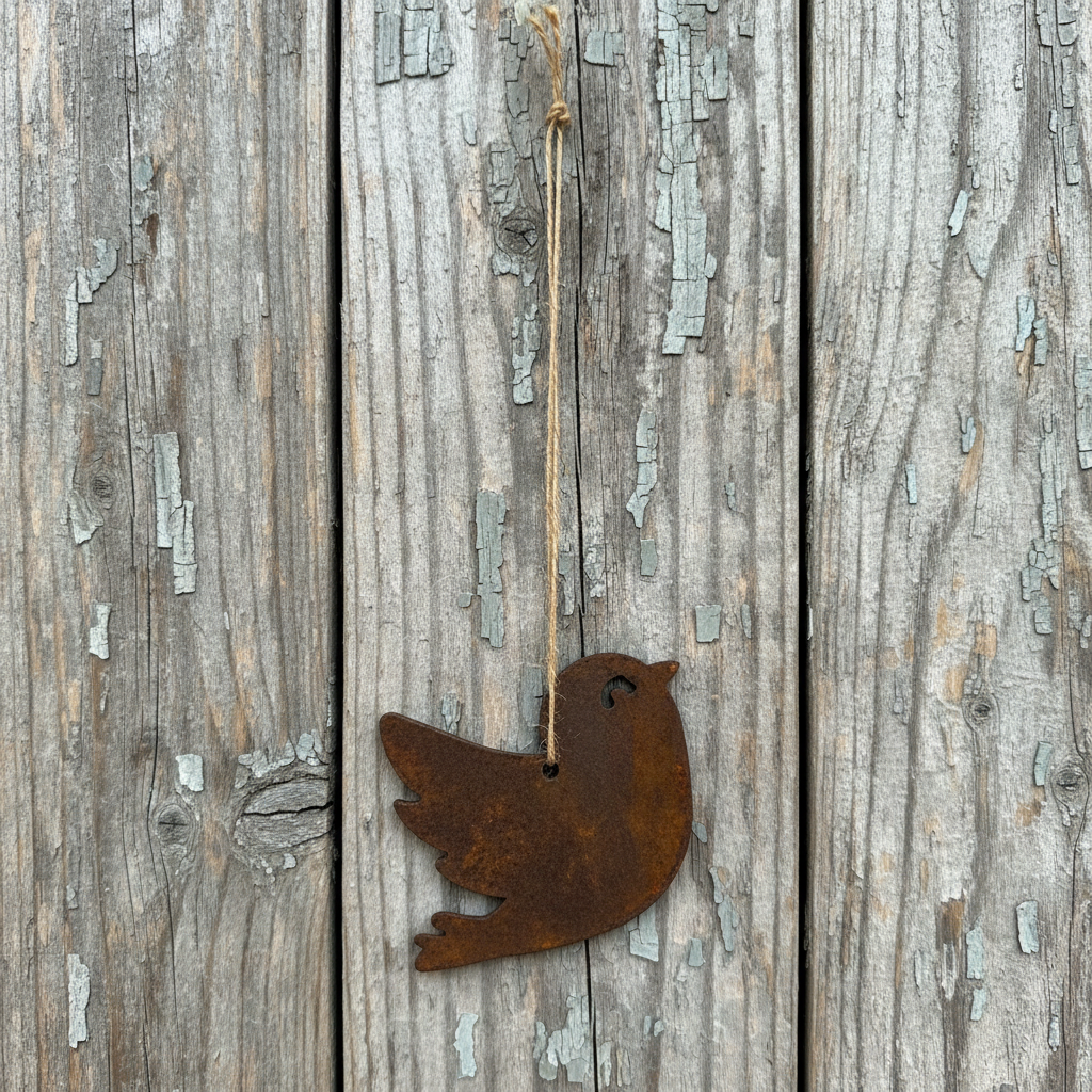 Hanging Metal Bird - Flying Garden Art