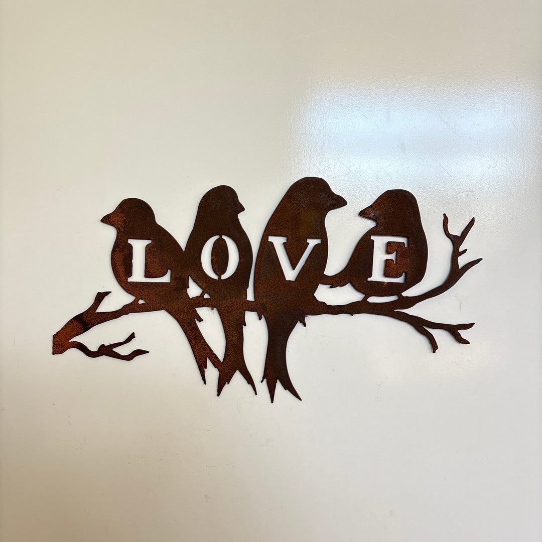 Birds LOVE Metal Wall Art