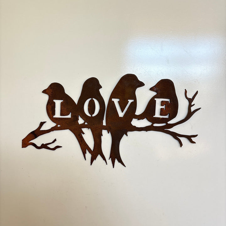 Birds LOVE Metal Wall Art