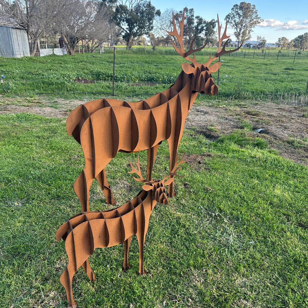 Metal Deer Sculpture – Rustic Garden &amp; Property Art