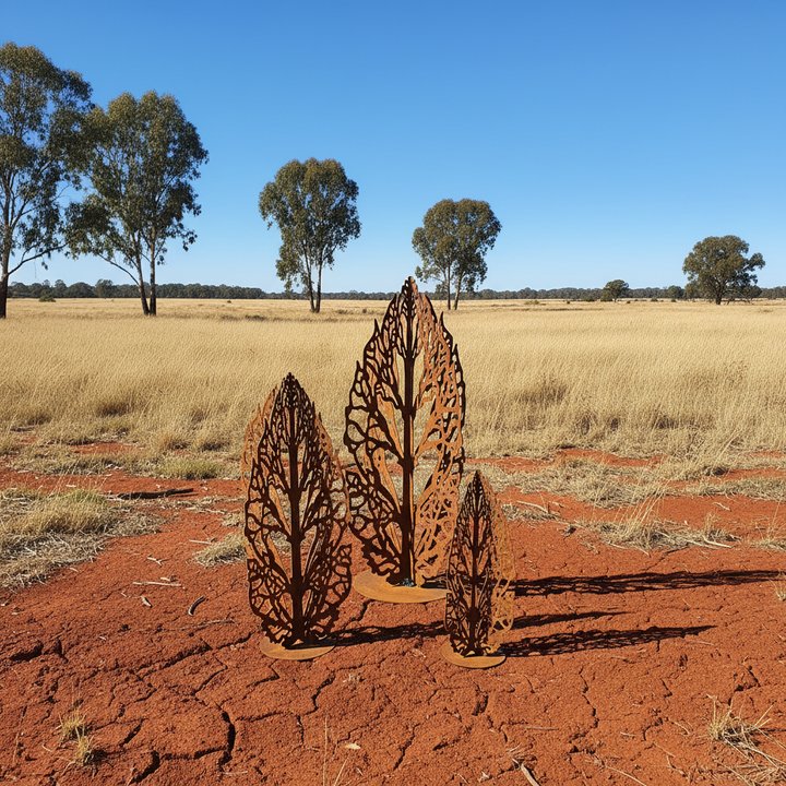 Ironbark Sentinel – Metal Tree Sculpture | Australian Garden Art