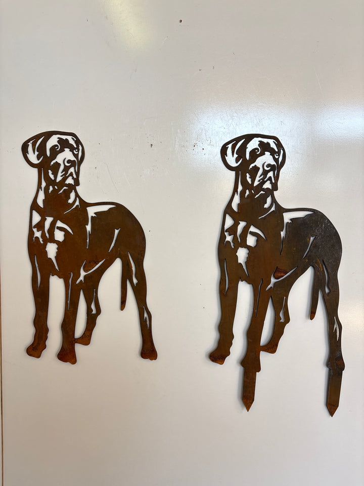 Great Dane Dog Metal Wall Art - Garden Art