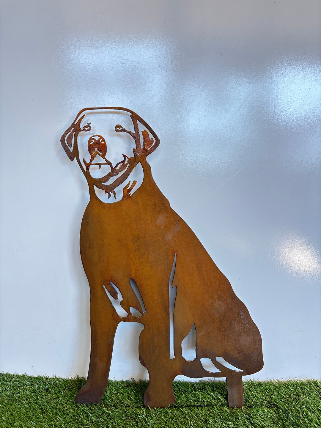 Labrador Metal Wall Art - Dog Garden Art - Sitting