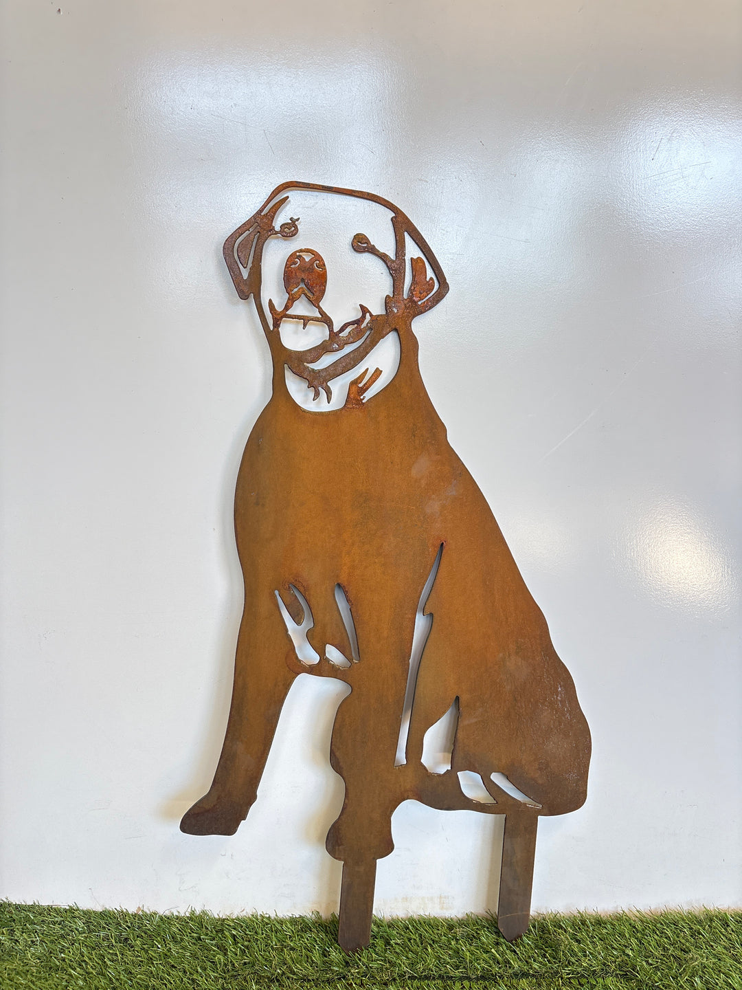Labrador Metal Wall Art - Dog Garden Art - Sitting