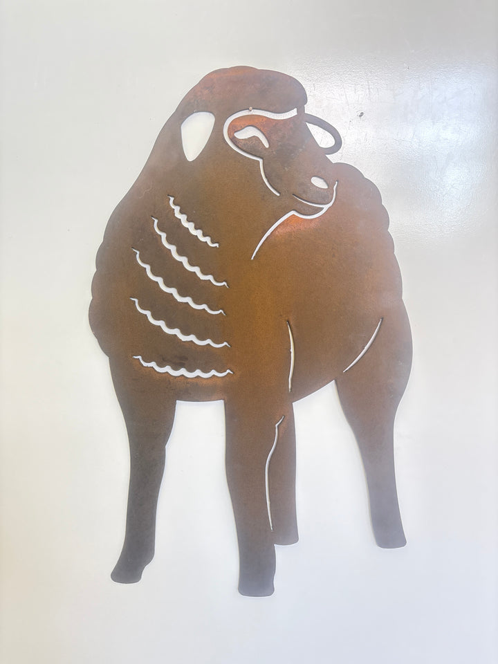 Sheep front view Metal Wall Art