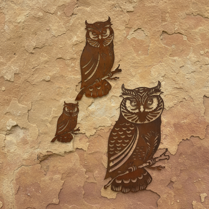 Owl Metal Wall Art