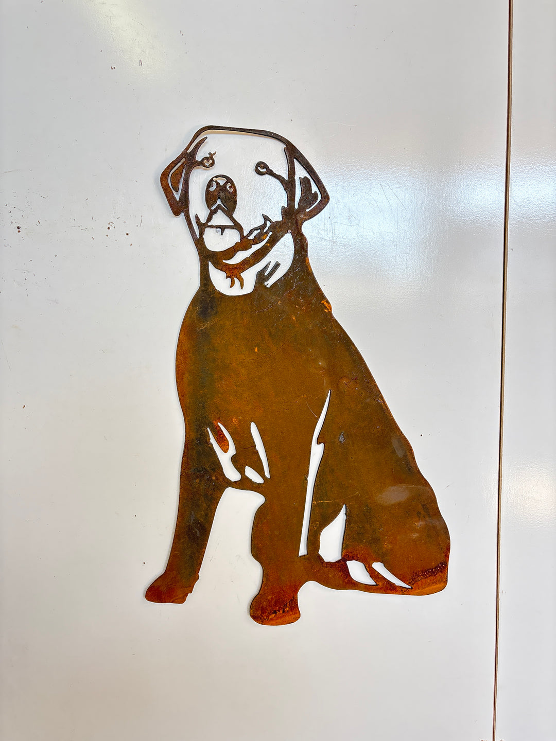 Labrador Metal Wall Art - Dog Garden Art - Sitting