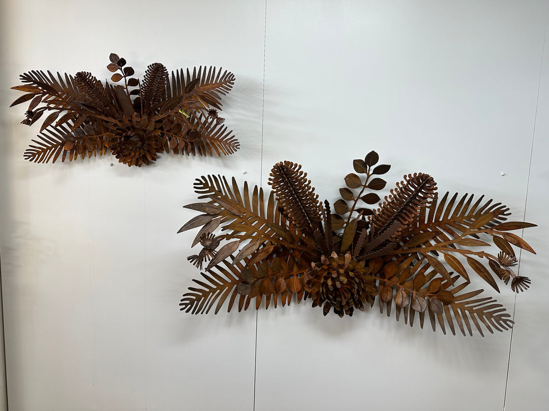 Australian Native Flower Garland – Metal Sculpture - Garden Art