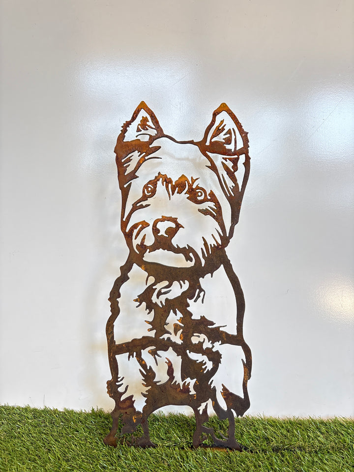 West Highland Terrier Metal Wall Art - Westie Dog Garden Art