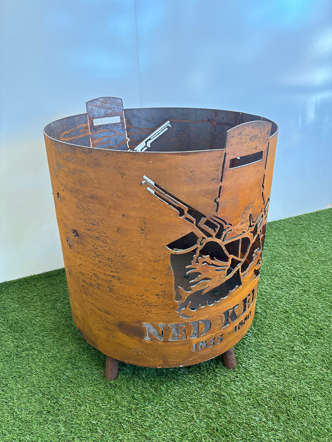Ned Kelly Round Fire Pit