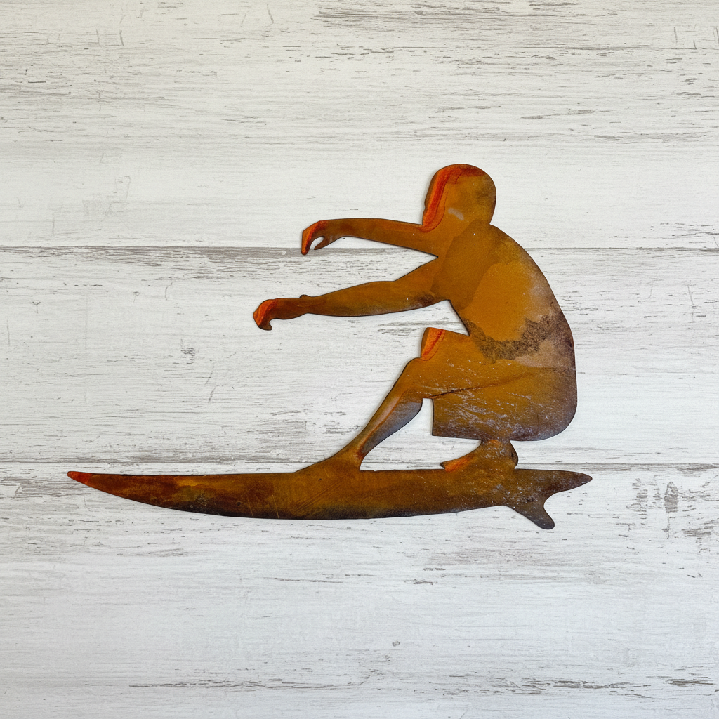 Surfer Surfing Metal Wall Art