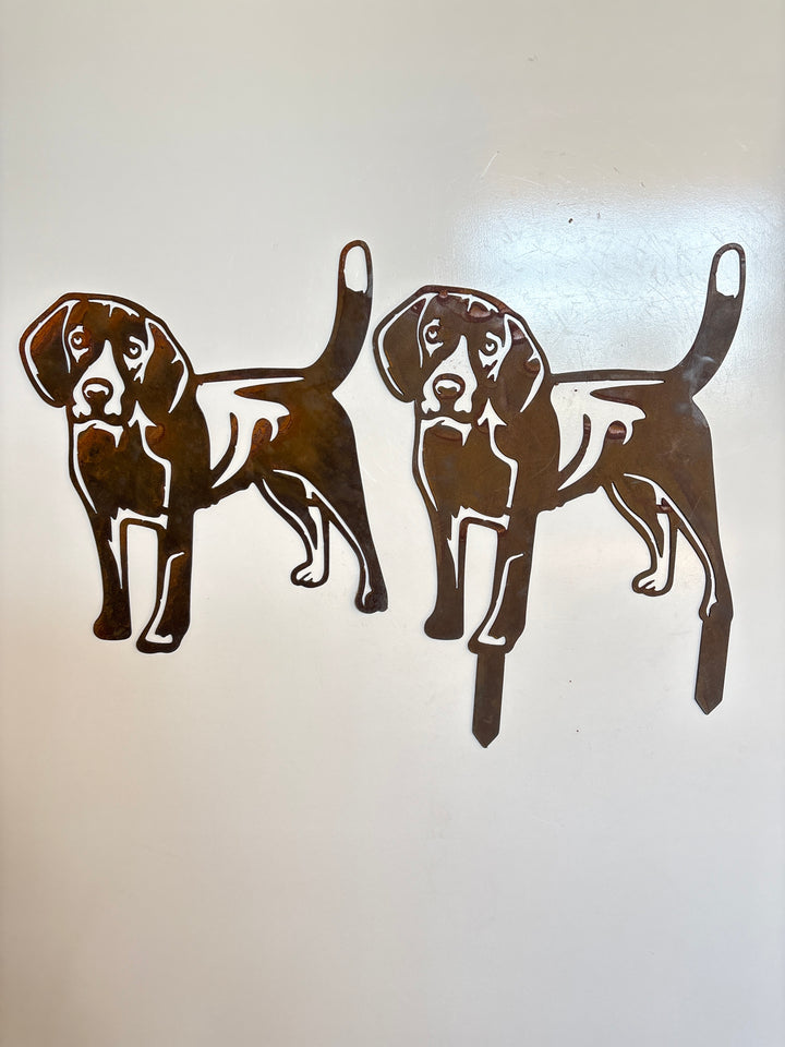 Beagle Dog Metal Wall Art - Garden Art