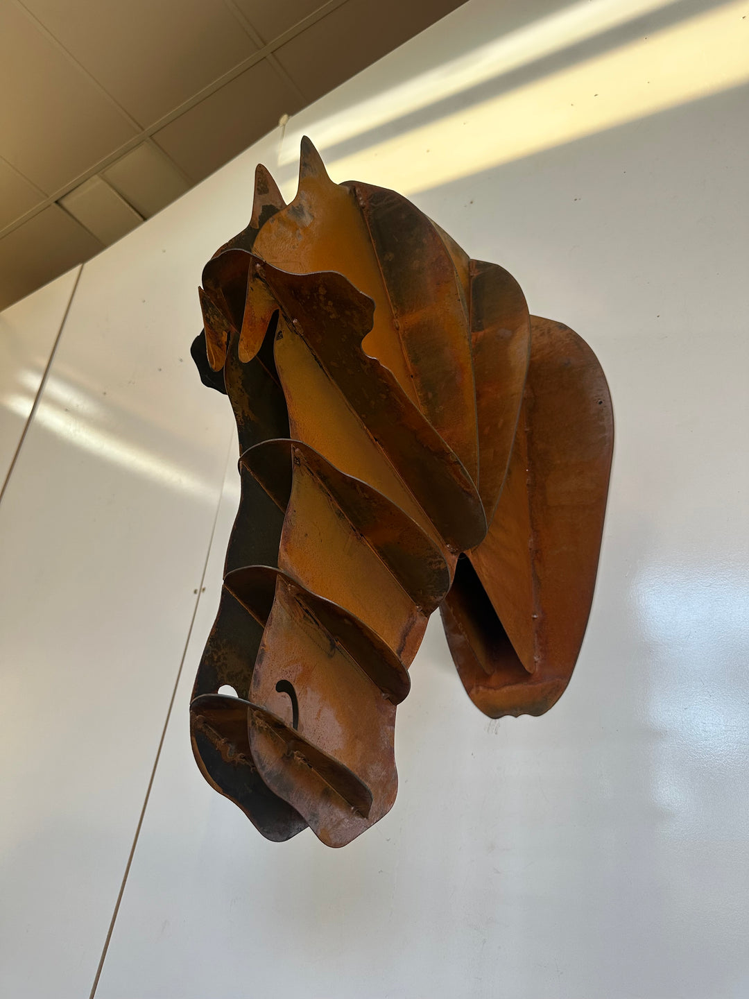Horse Head Metal Wall Sculpture – Rustic Steel Horse Wall Art