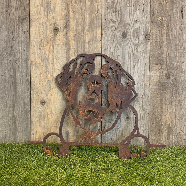 St Bernard - Dog Memorial Plaque - Metal Art