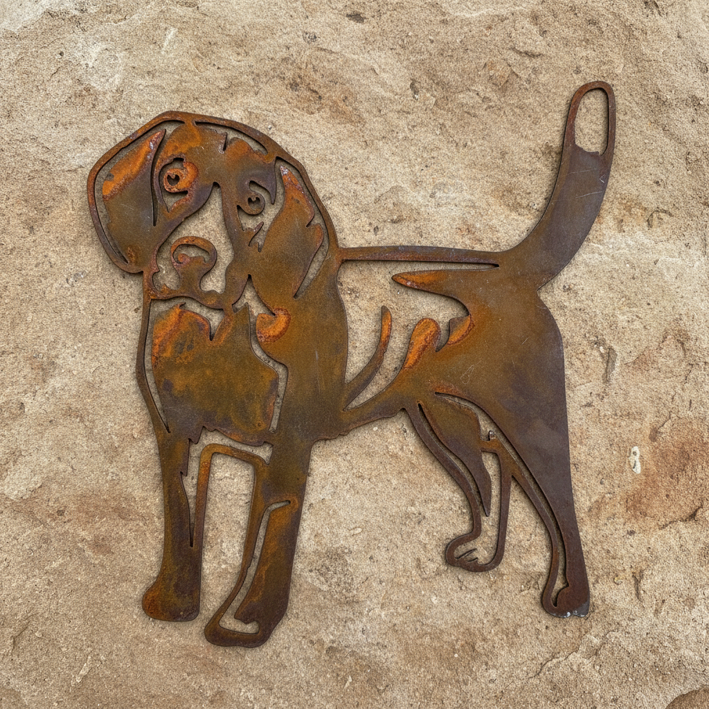 Beagle Dog Metal Wall Art - Garden Art