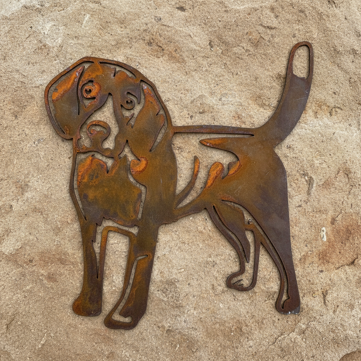Beagle Dog Metal Wall Art - Garden Art