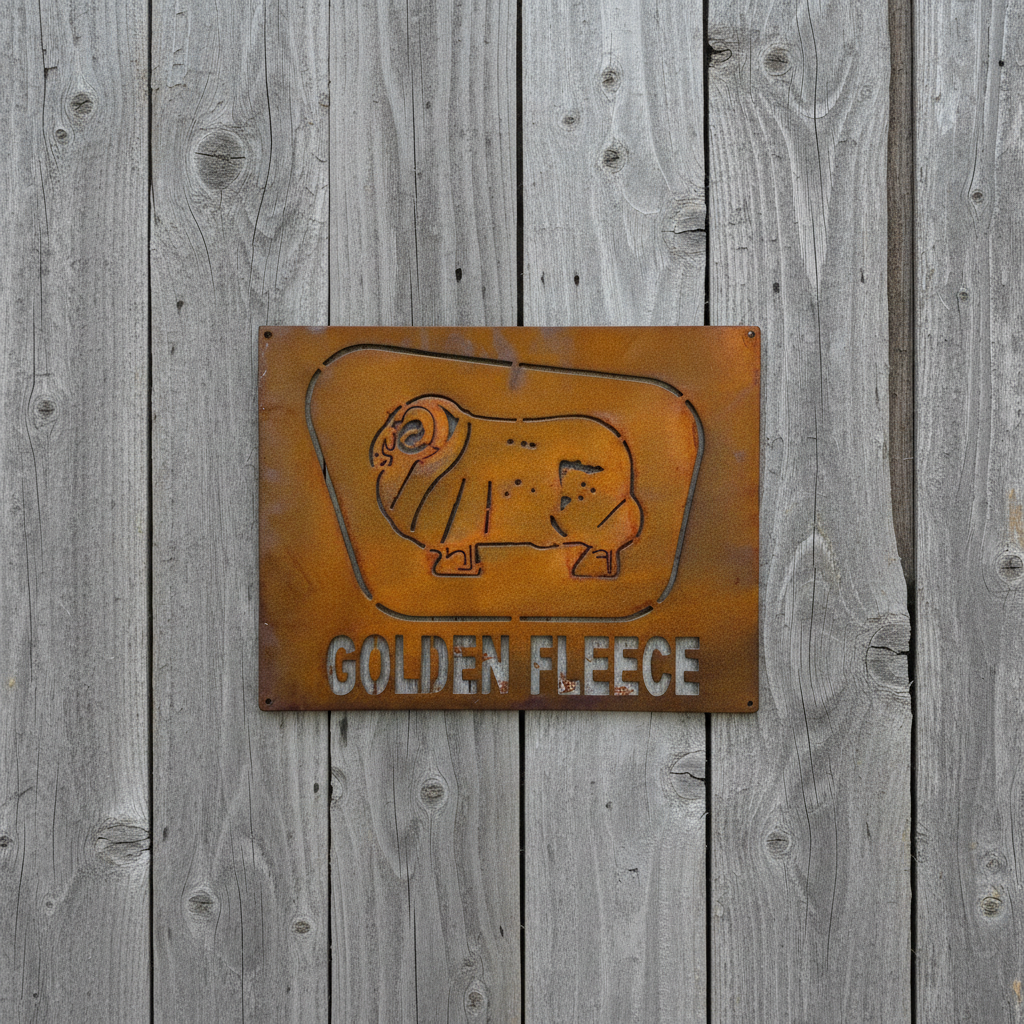 Golden Fleece Shed Sign Metal Wall Art
