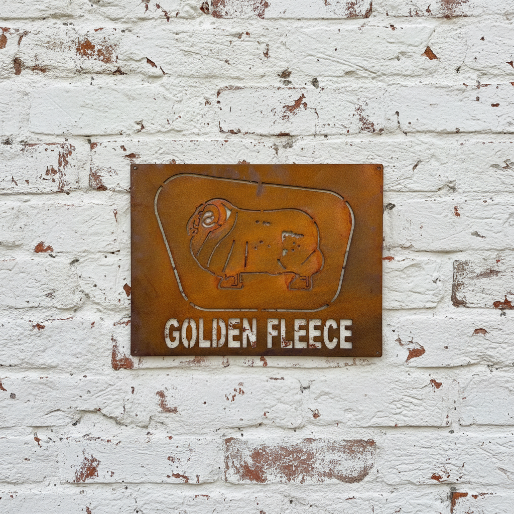 Golden Fleece Shed Sign Metal Wall Art